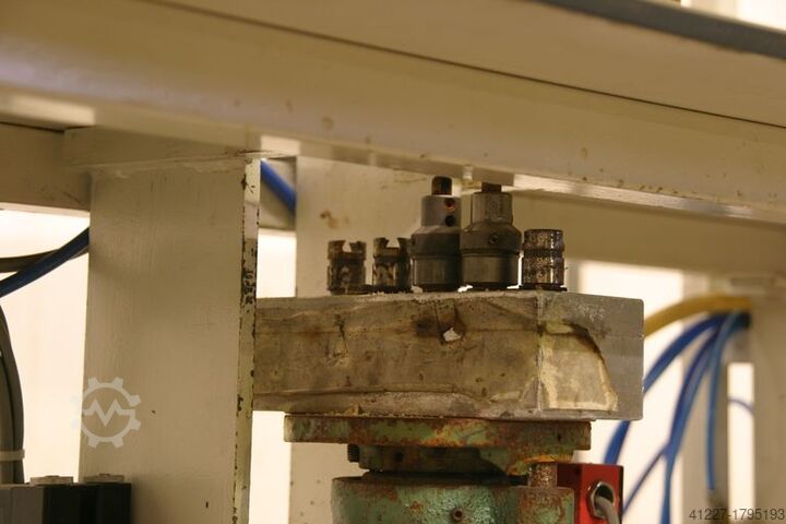 Beschlagbohrmaschine Eigenbau mit Anschlägen