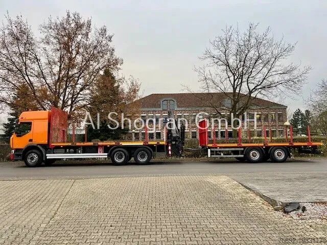 Platform trailer Renault Lander 430 6x2/Hiab 144 B-3 Mit Funk/Eu5/Komple...