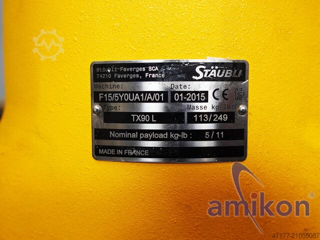 + Teach Pendant | VAL3 | 6-Ach Stäubli TX90L Industrieroboter + CS8C Steuerung