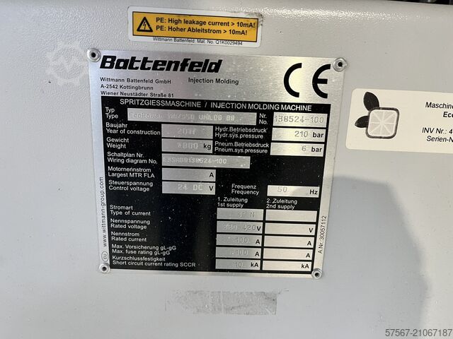 Kunststoff-Spritzgießmaschine Wittmann Battenfeld EcoPower 110/350 Unilog B8