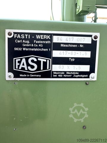Sicken- & Bördelmaschine/FASTI Typ63x1,5 SCHRÖDER-FASTI Sickenmaschine Typ 63x1,5
