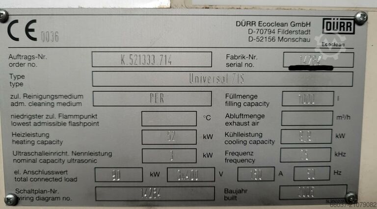 Waschanlage Dürr Universal 71 S