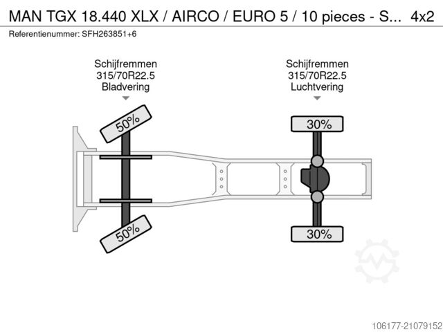 Standard-SZM MAN TGX 18.440 XLX / AIRCO / EURO 5 / 10 pieces - S...