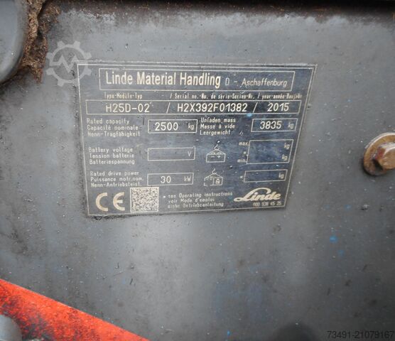 Gabelstapler Linde H25D-02 EVO Triplex + SS + Kab.