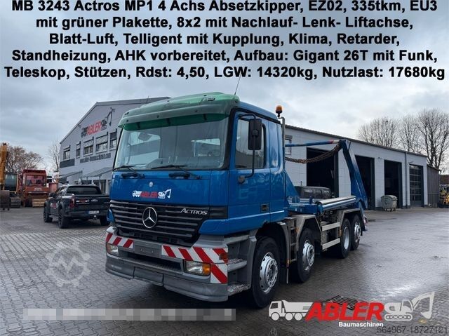 Absetzkipper LKW MERCEDES-BENZ 3243 Actros MP1 Klima Retarder Funk 4-A-Absetzer