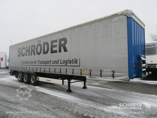 Auflieger mit Pritsche & Plane Krone Curtainsider Coil