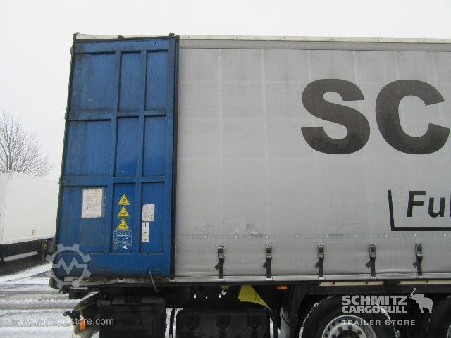 Auflieger mit Pritsche & Plane Krone Curtainsider Coil