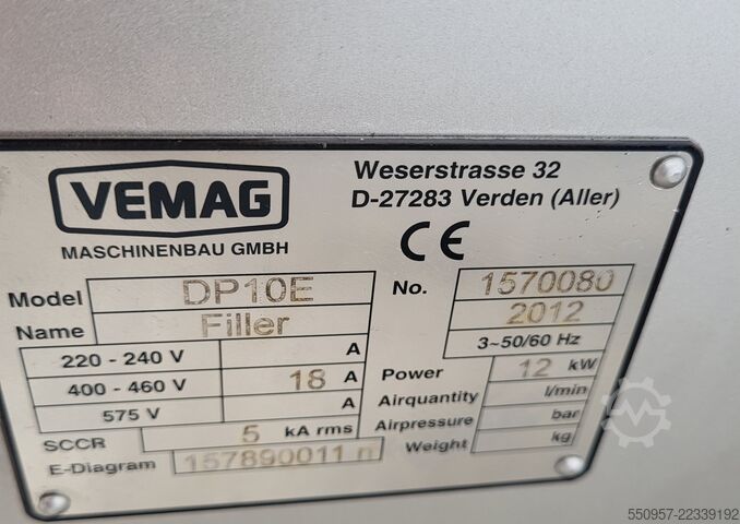 Meat processing machine Vemag DP10E