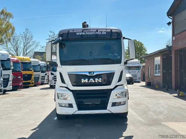 Truck mounted crane MAN TGS 26.460 Baustoff Hiab 177 Funk+Sitz Lenk AHK