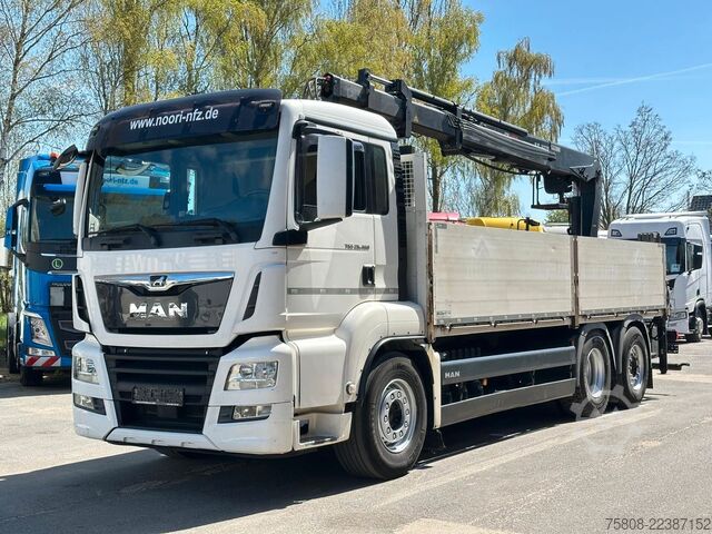 Truck mounted crane MAN TGS 26.460 Baustoff Hiab 177 Funk+Sitz Lenk AHK