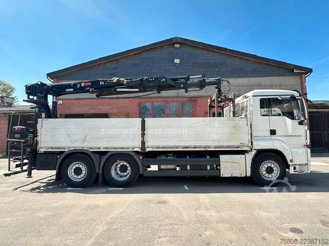 Truck mounted crane MAN TGS 26.460 Baustoff Hiab 177 Funk+Sitz Lenk AHK