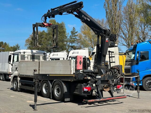 Truck mounted crane MAN TGS 26.460 Baustoff Hiab 177 Funk+Sitz Lenk AHK