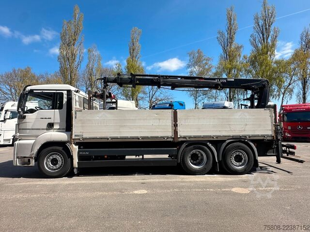 Truck mounted crane MAN TGS 26.460 Baustoff Hiab 177 Funk+Sitz Lenk AHK
