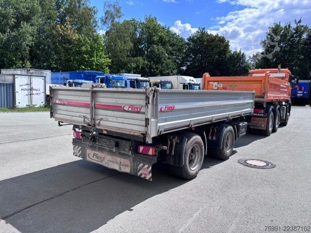 Three-way tipper trailer FLIEGL Dreiseitenkipper Tieflader TSK 210