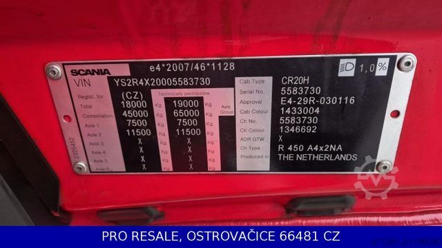 Standard SZM SCANIA R450 N323 NGS TOPLINE E6 + PARKCLIMA + RETARDER