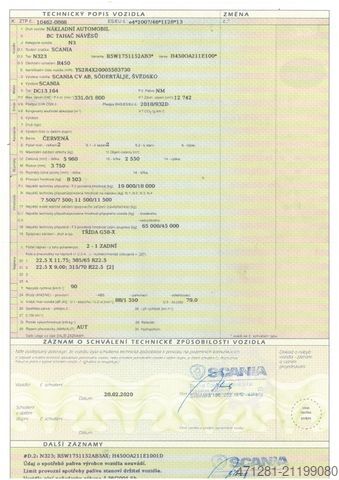 Standard SZM SCANIA R450 N323 NGS TOPLINE E6 + PARKCLIMA + RETARDER