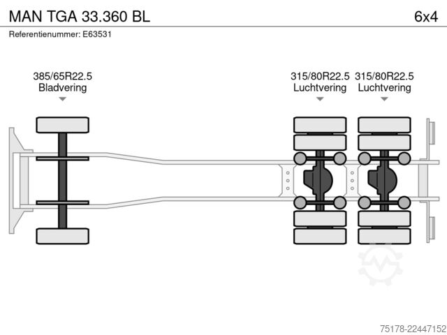 Hook arm system MAN TGA 33.360 BL
