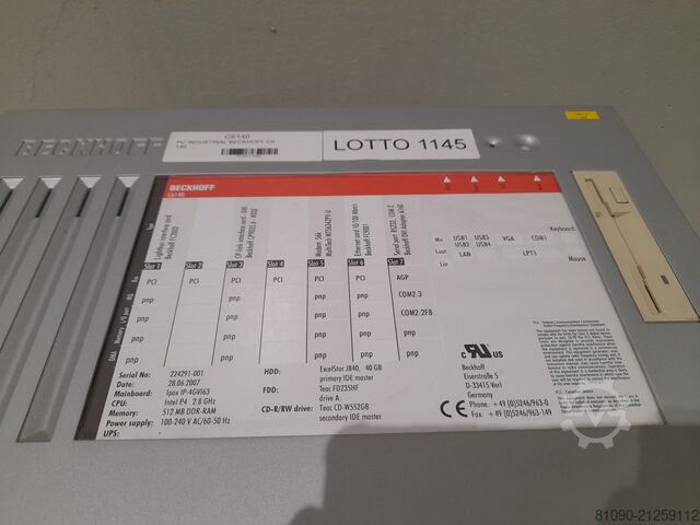 Industrieller PC BECKHOFF BECKHOFF C6140