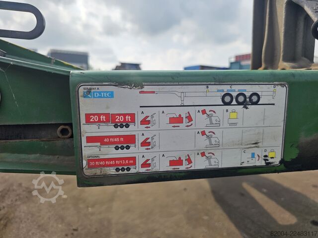 Container transport D-TEC VCC-01 FLEXITRAILER/ALL CONNECTIONS/ APK/TUV 23...