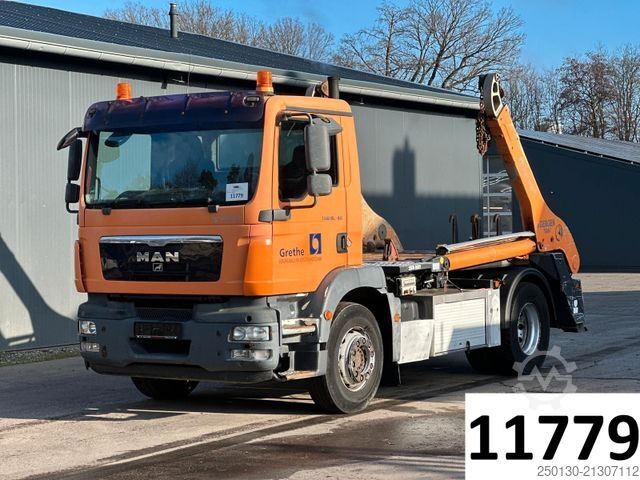 Skip truck MAN TGM 18.340 4x2 BL Gergen Absetzkipper  Funk