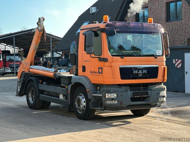 Skip truck MAN TGM 18.340 4x2 BL Gergen Absetzkipper  Funk