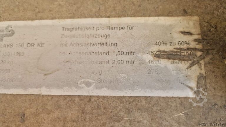 3-axle tarpaulin trailer with 2x ramps BFR Wisskirchen PLS315