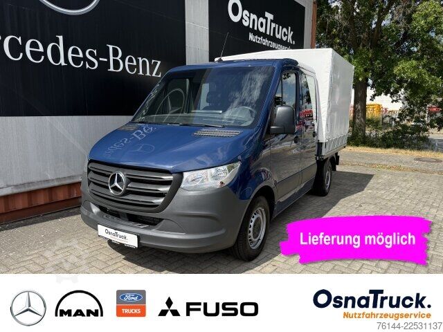 Transporter mit Doppelkabine Mercedes-Benz Sprinter 215 CDI DOKA Pritsche/Plane Klima, MBUX