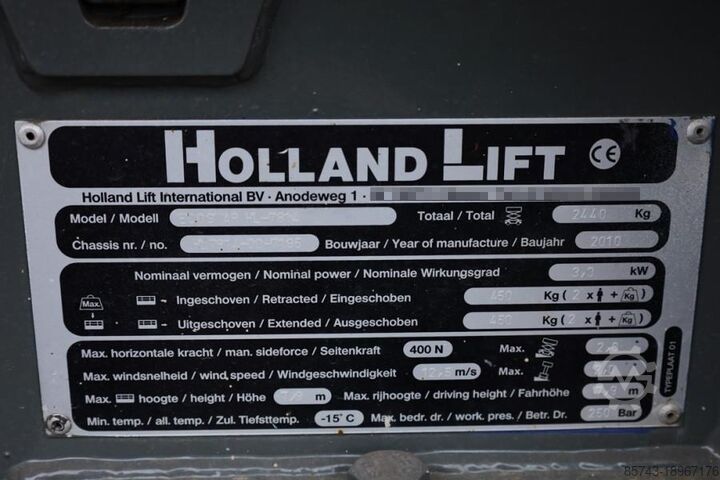 Scissor lift Holland Lift Ecostar HL-7814 Electric, 10m Working Height, 450k