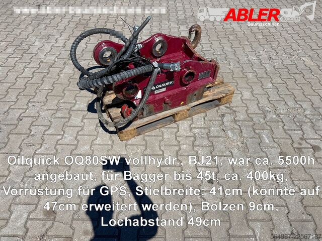 Quick-change unit OilQuick OQ80SW vollhydr. GPS-Vorrüstung