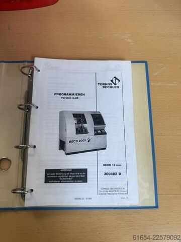 USED CNC-LATHE (SWISS TYPE) TORNOS-BECHLER, MODEL DECO 2000-13A TORNOS-BECHLER DECO 2000-10A