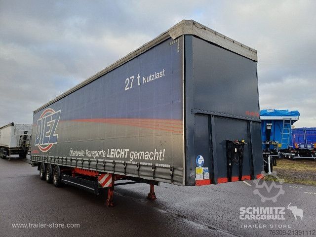 Open semitrailer with tarp Berger Curtainsider Mega