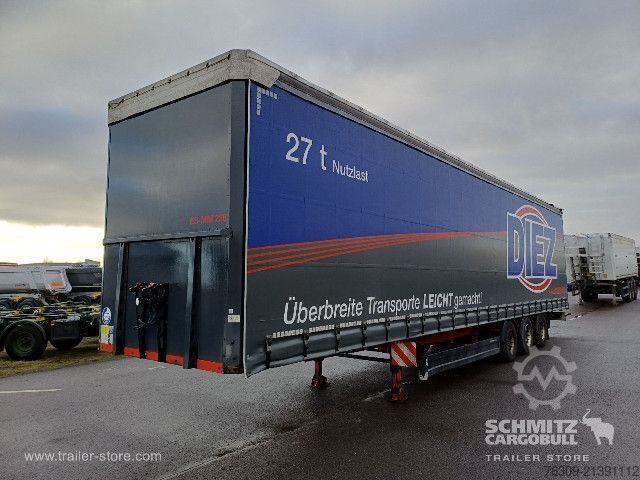 Open semitrailer with tarp Berger Curtainsider Mega
