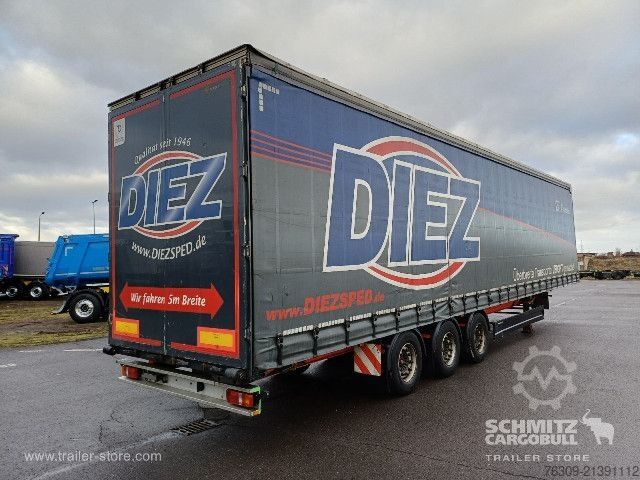 Open semitrailer with tarp Berger Curtainsider Mega