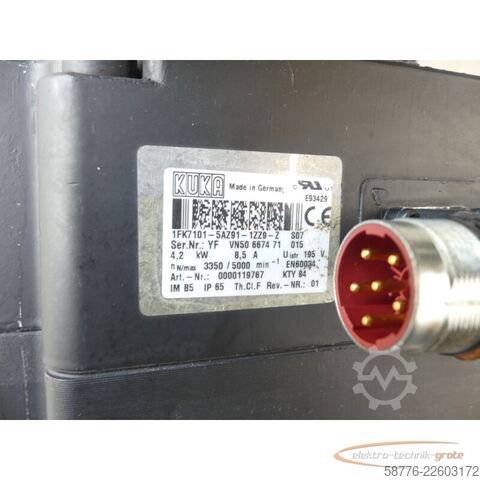 Control unit KUKA 1FK7101-5AZ91-1ZZ9-Z S07 Servomotor SN: YFVN50667471015