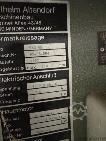 Panel saw / table saw Altendorf TKR 45