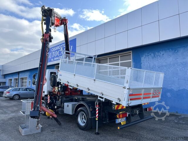 Three-way tipper truck with crane Iveco Eurocargo 140e22