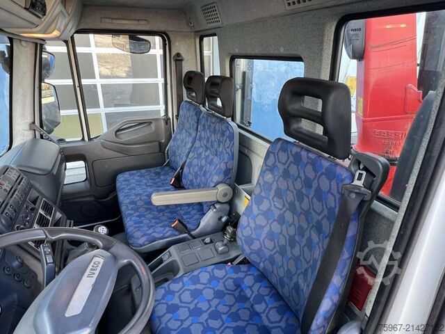 Three-way tipper truck with crane Iveco Eurocargo 140e22