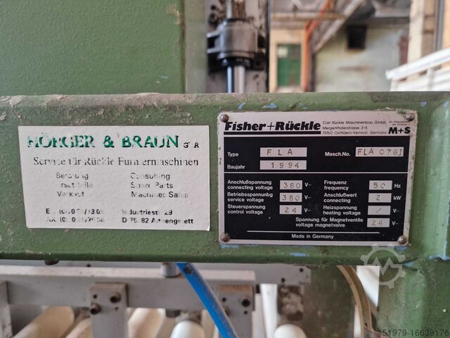 Glue spreading machine FISCHER RUCKLE FLA