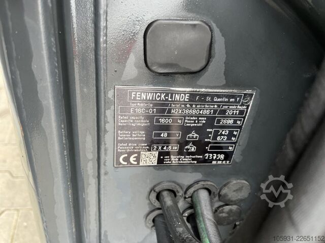Electric 3-wheel forklift Linde E16-01
