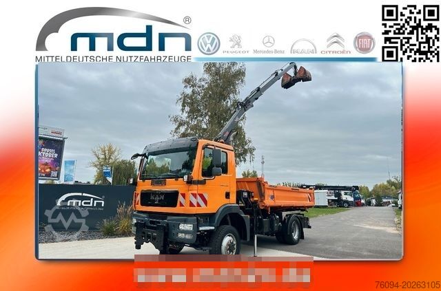 Tipper truck MAN TGM 13.250 4x4 Kipper KRAN FUNK AHK WINTERDIENST