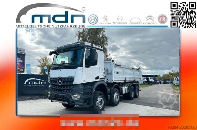 Tipper truck MERCEDES-BENZ Arocs 3251 8x4 MEILLER Bordmatik Plane
