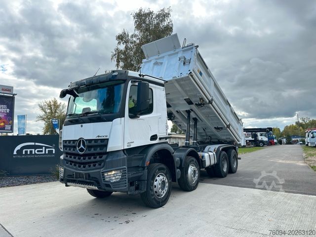 Tipper truck MERCEDES-BENZ Arocs 3251 8x4 MEILLER Bordmatik Plane
