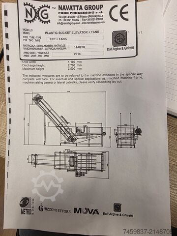 Maschinen zum Waschen und Blanchieren von Gemüse Navatta machines 