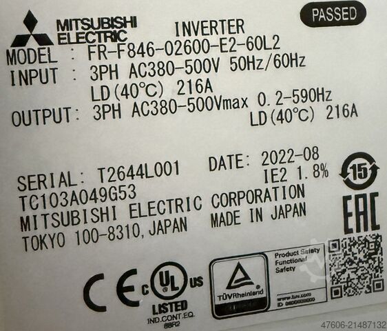 Frequency converter 110kW Mitsubishi FR-F846