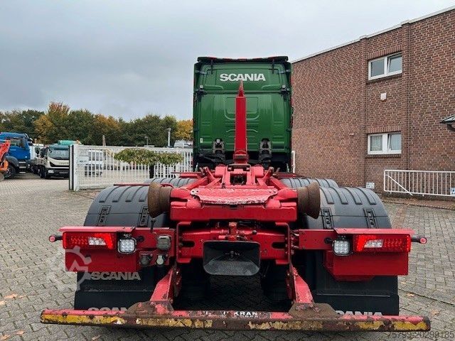 Roll-off tipper truck SCANIA S580 V8 MEILLER Abroller mit Lift+Lenkachse 6x2