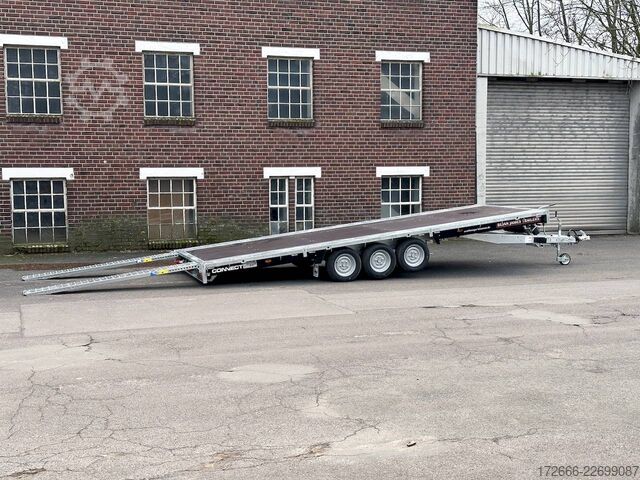 Flatbed trailer Brian James Trailers CONNECT 476-5522-35-3-12 | TRIDEM | ANKIPPBAR | RAMPEN 550X229CM 3500KG HOCHLADER | SCHWARZ