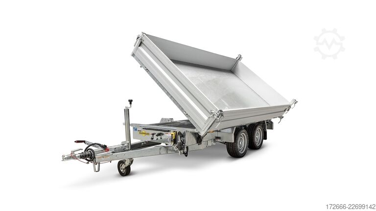Three-way tipper Humbaur HTK 3500.31 | STAHL 314X175X35CM 3500KG DREISEITENKIPPER