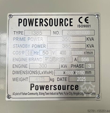 Generator set Iveco CR13TE2A - 385 kVA Generator - DPX-19795