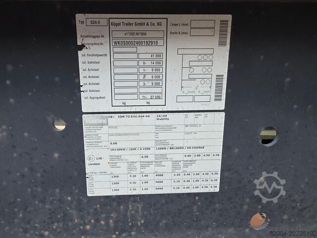 Container transport KÖGEL Port 45 simplex/ extendible/ saf disc  /