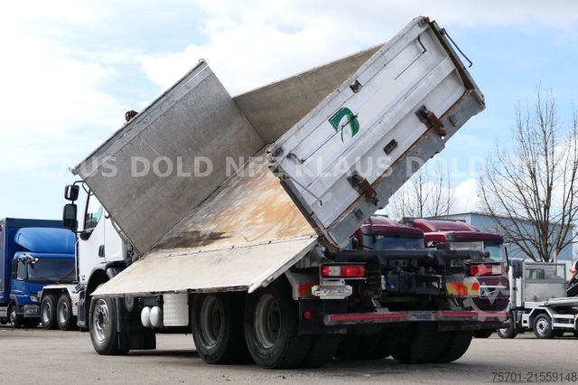 Three-sided tipper truck RENAULT Lander 410 Kipper Kran Palfinger Funk Retarder